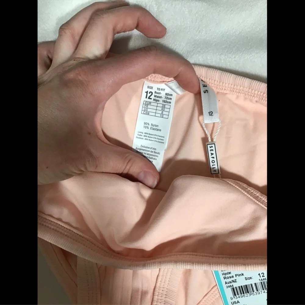 NEW‎ Seafolly Inka Ribbed Hipster Bikini Bottom 8